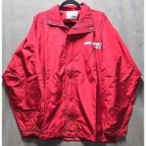 VTG Walmart Windbreaker Jacket Mens XL Red Lightweight Shareholders Chile‎